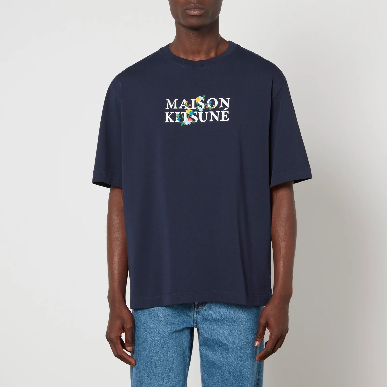 Maison Kitsuné Flowers Oversized Cotton-Jersey T-Shirt Image 1