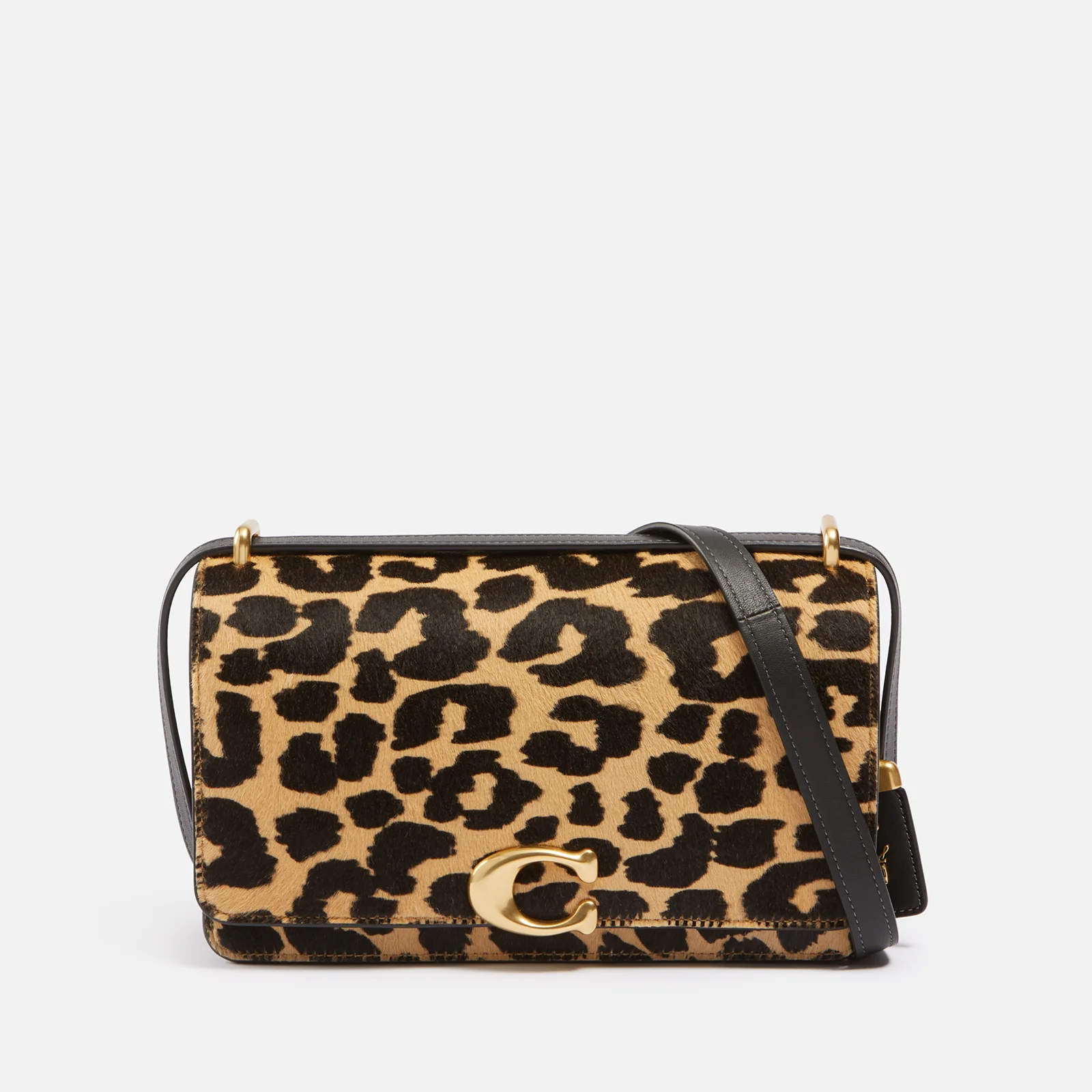 Coach Bandit Leopard-Print Calf Hair Shoulder Bag Image 1