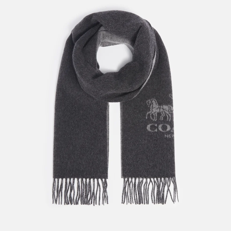 Coach Horse And Carriage Reversible Cashmere Muffler Scarf Image 1