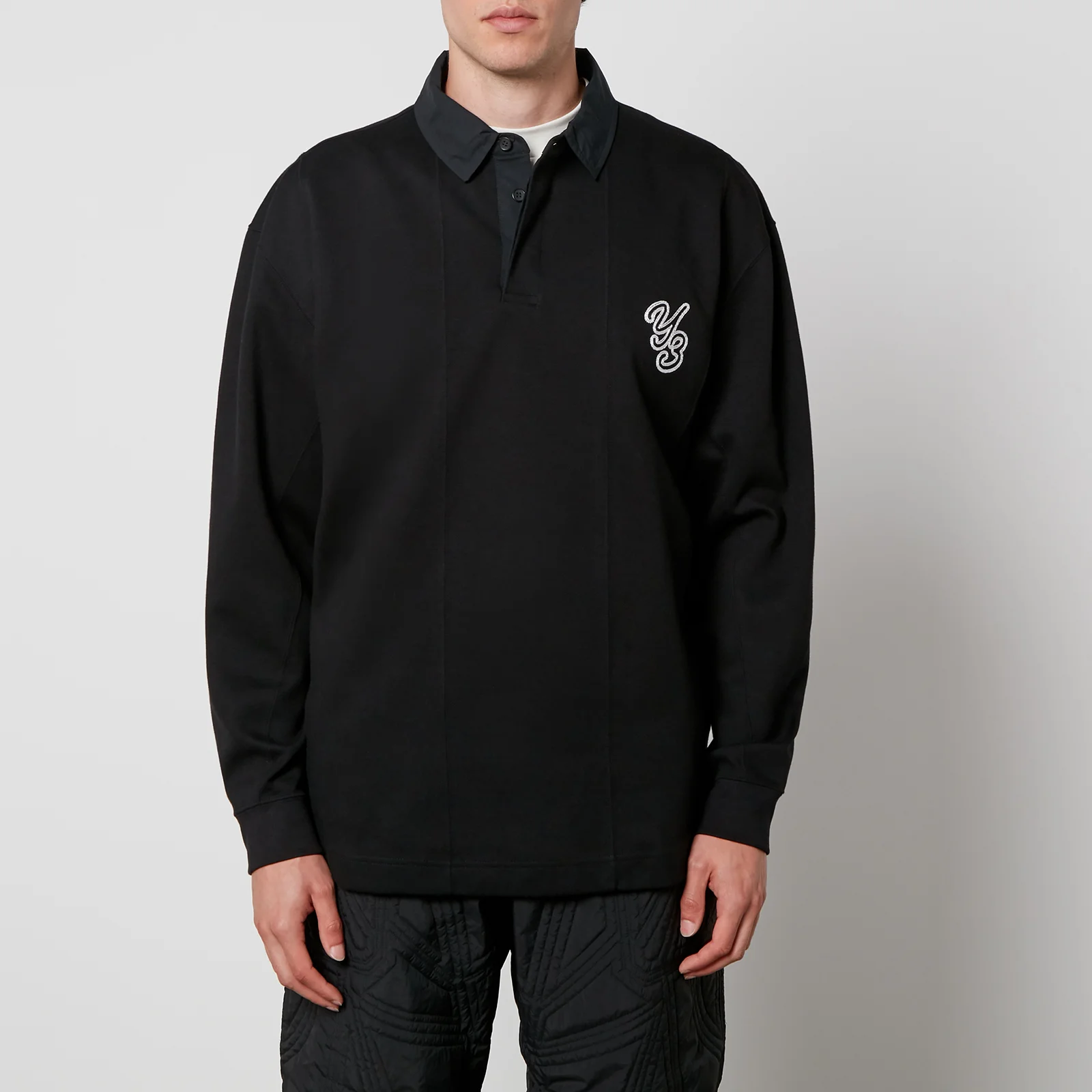 Y-3 Logo-Embroidered Loopback Cotton Rugby Shirt - S Image 1