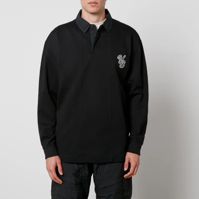 Y-3 Logo-Embroidered Loopback Cotton Rugby Shirt - S