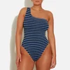 Hunza G Nancy Striped Seersucker Swimsuit - Image 1