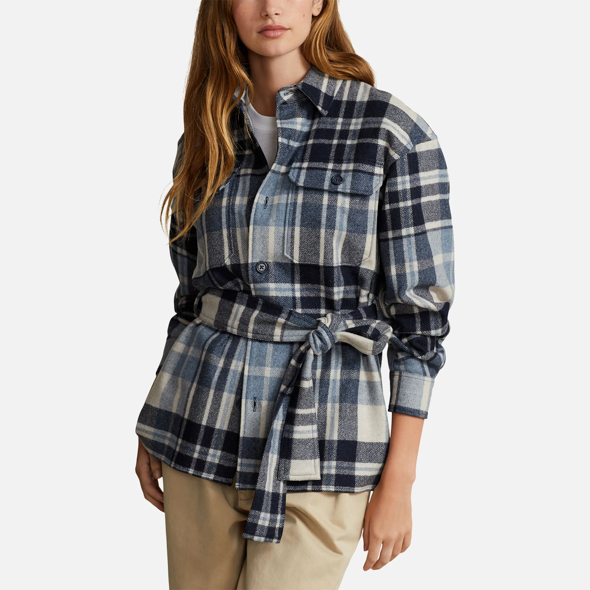 Polo Ralph Lauren Plaid Recycled Wool-Blend Shirt Image 1