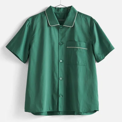 HAY Outline Pyjama Short Sleeve Shirt Emerald Green