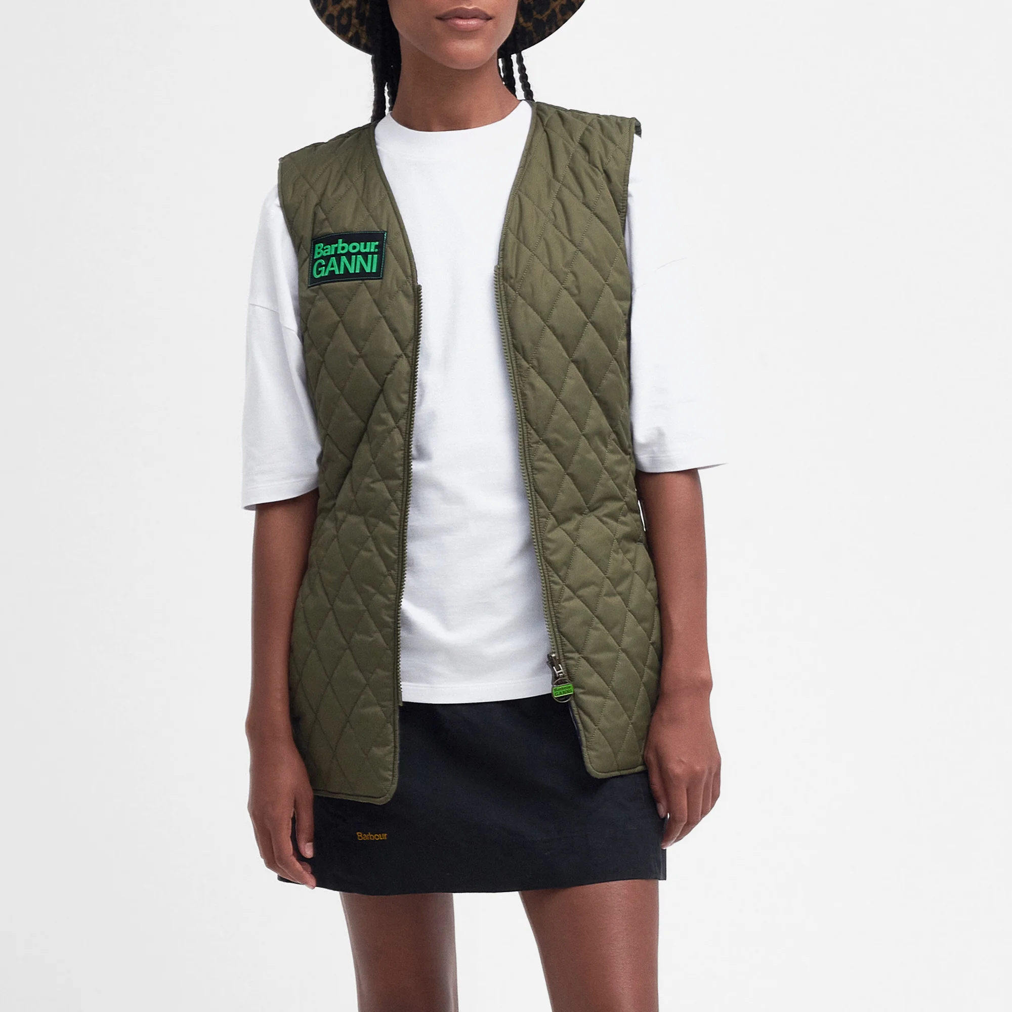 Barbour x GANNI Betty Reversible Diamond-Quilted Shell Liner Image 1