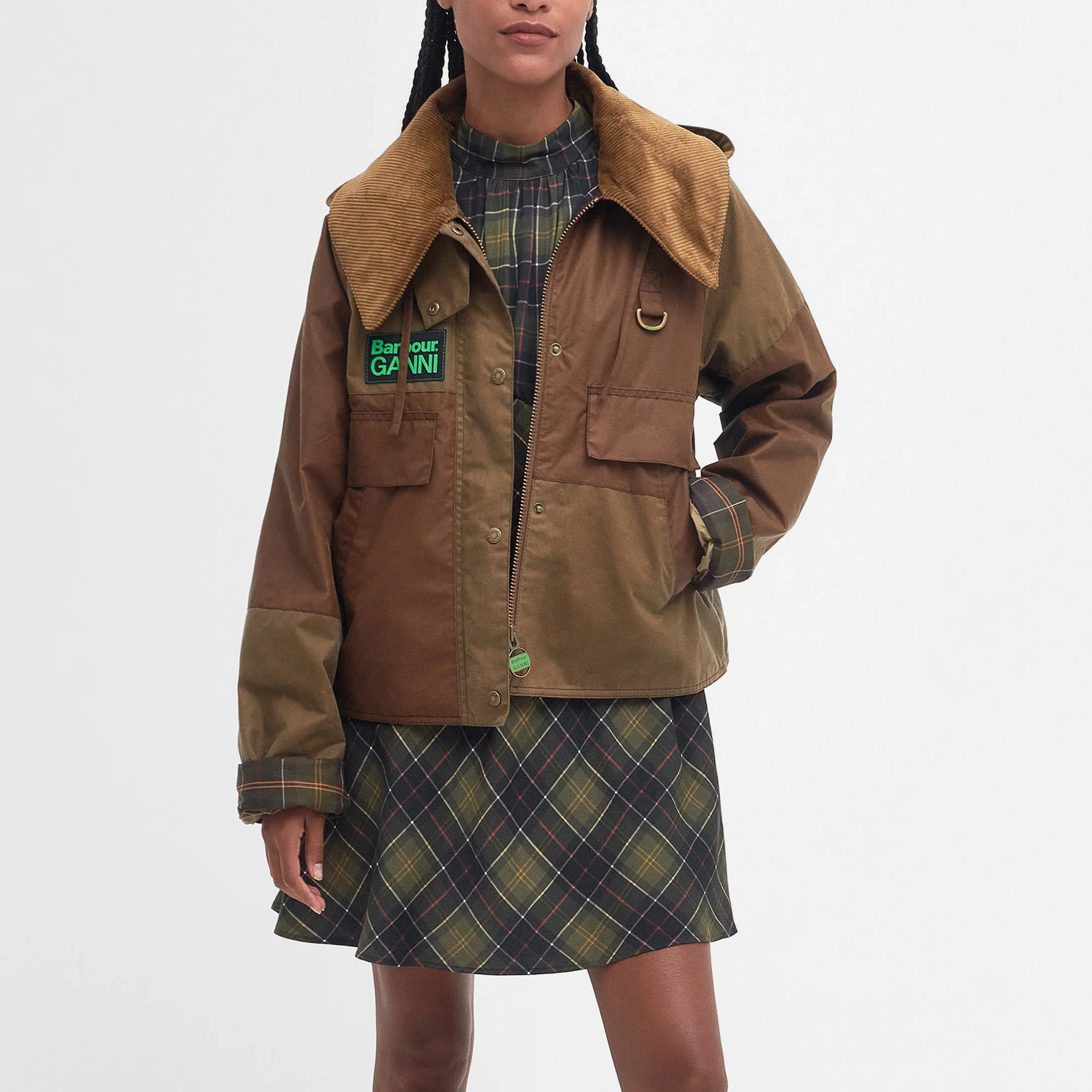 Barbour x GANNI Spey Waxed-Cotton Jacket Image 1
