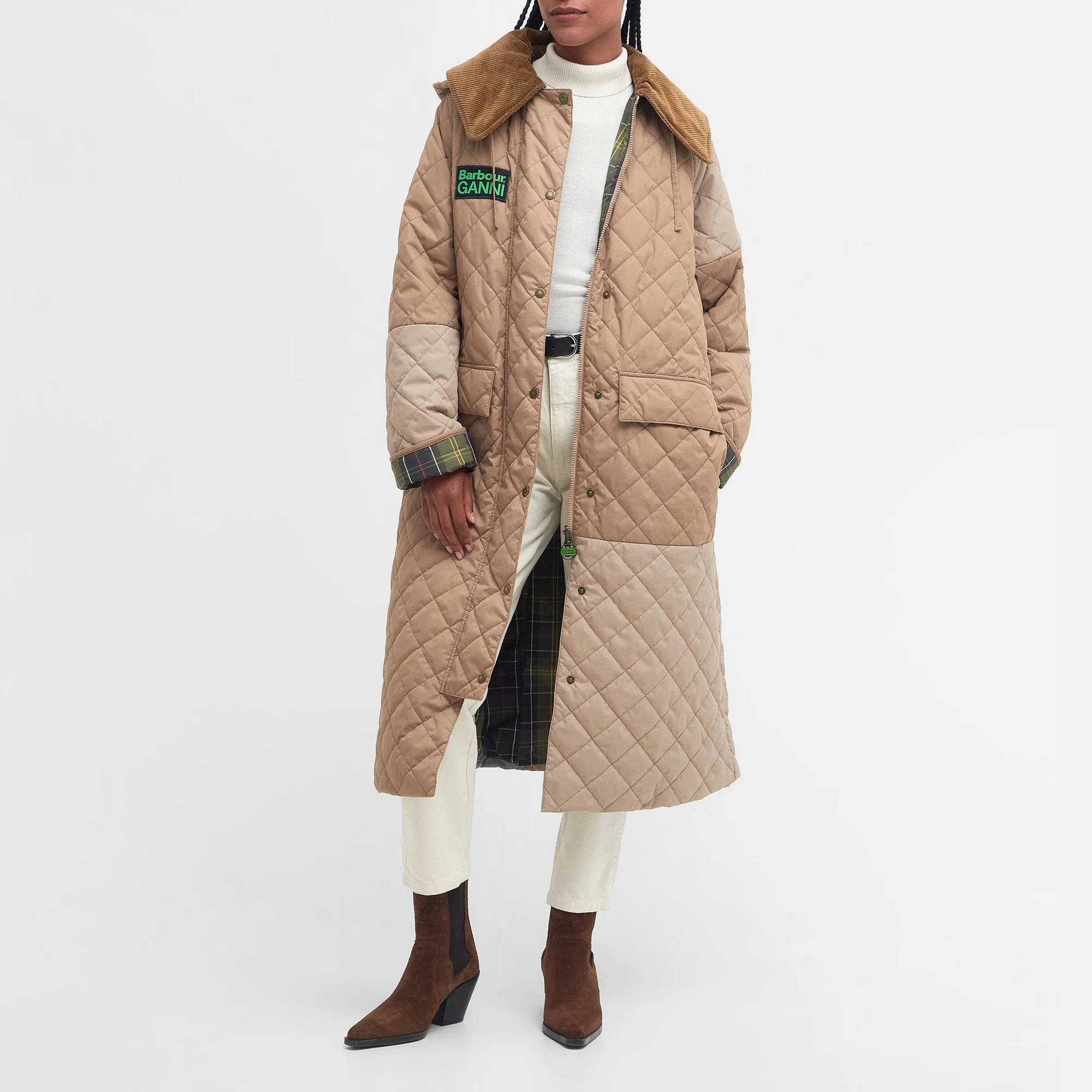 Barbour x GANNI Burghley Quilted Recycled Shell Coat Image 1