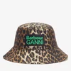 Barbour x GANNI Leopard-Print Waxed-Cotton Hat - Image 1