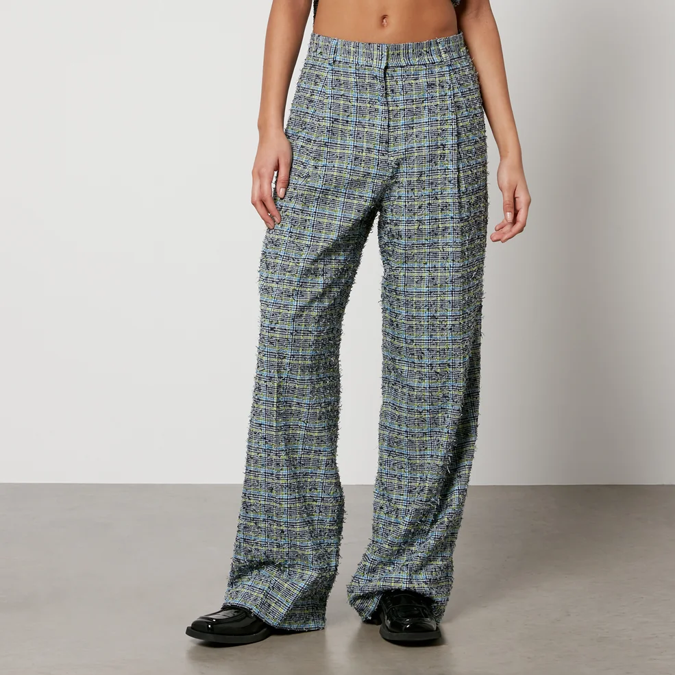 Stine Goya Jesabelle Distressed Houndstooth Trousers Image 1