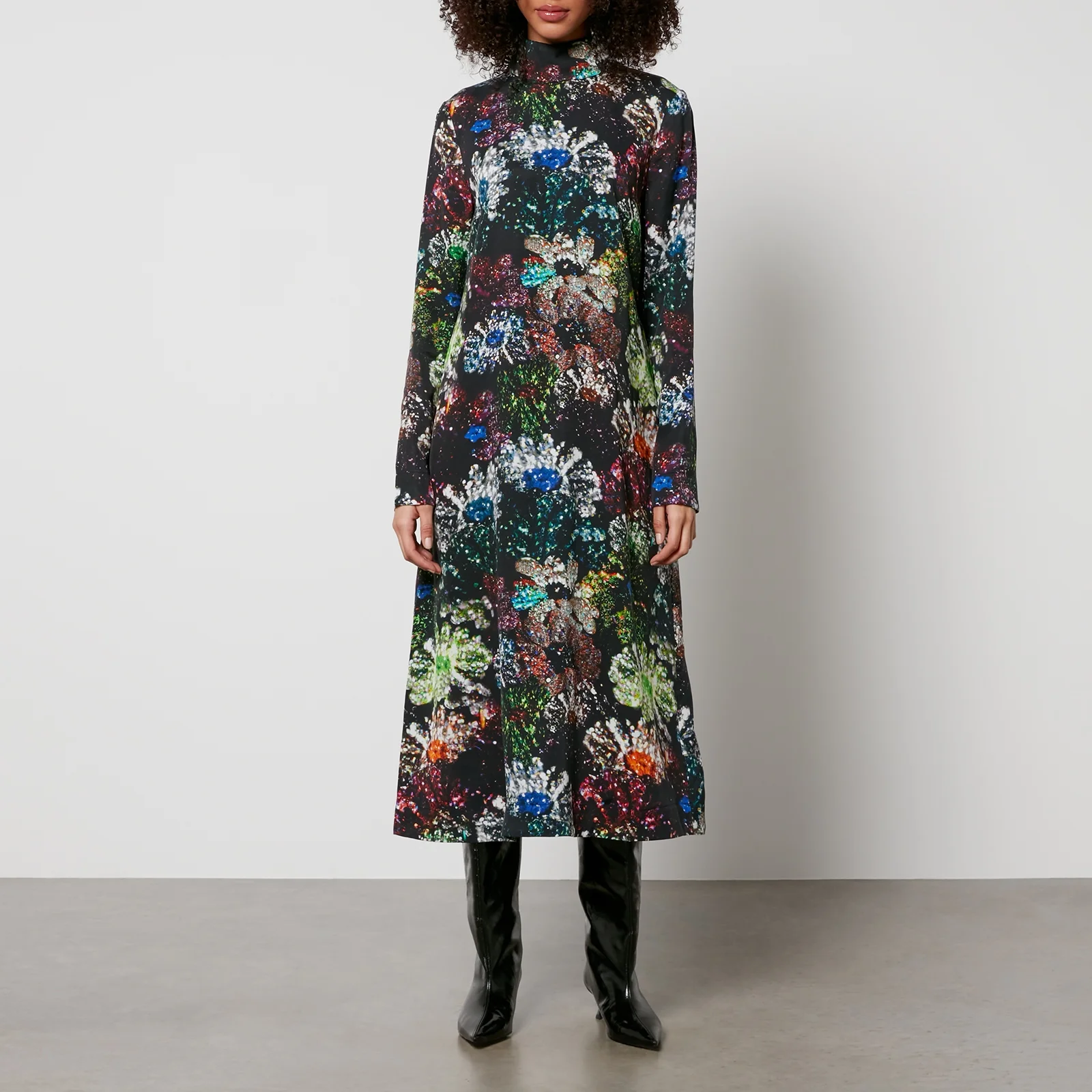 Stine Goya Mille Floral-Print Tencel™-Blend Midi Dress Image 1