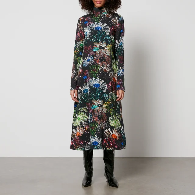 Stine Goya Mille Floral-Print Tencel™-Blend Midi Dress