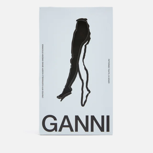 Ganni Butterfly Logo-Jacquard Tights