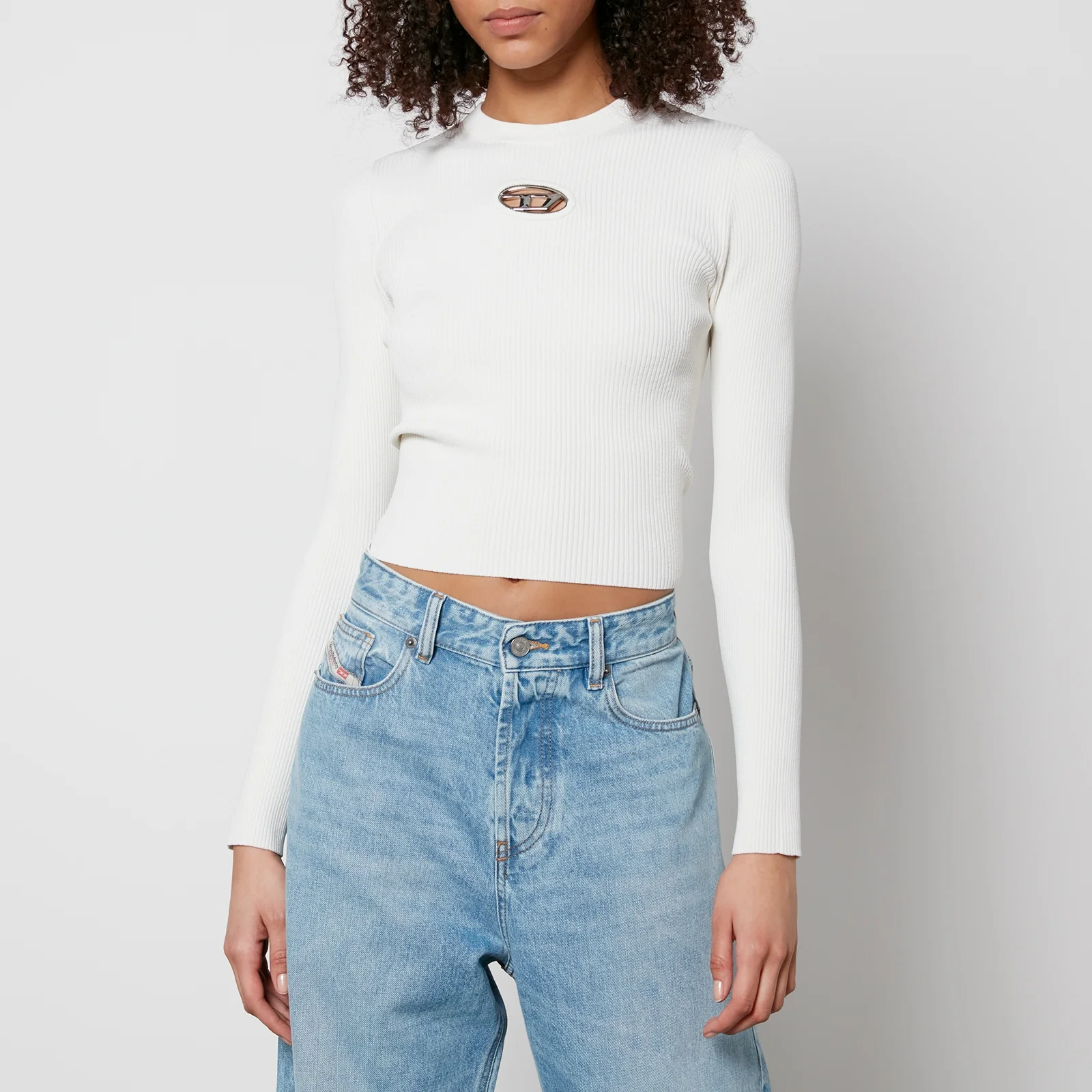 Diesel M-Valary Ribbed-Knit Top - XS Image 1
