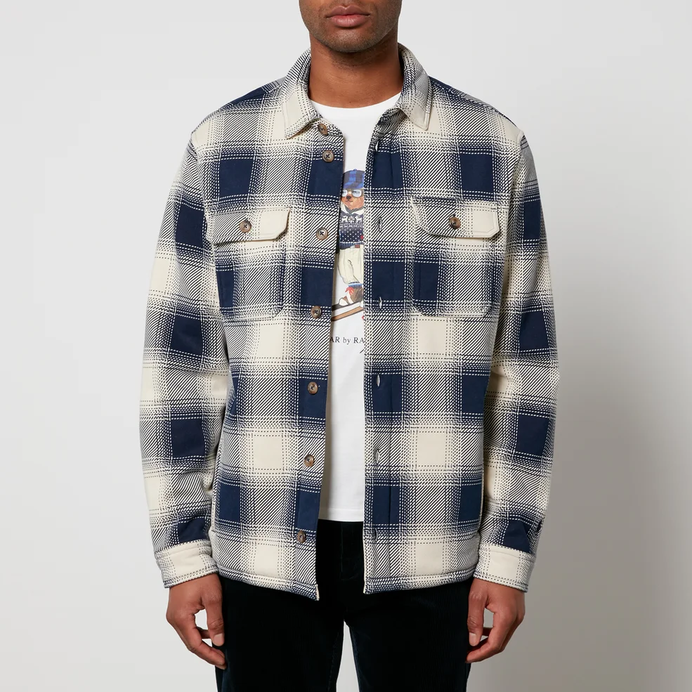 Polo Ralph Lauren Hi-Pile Checked Cotton-Jersey Shirt Jacket Image 1