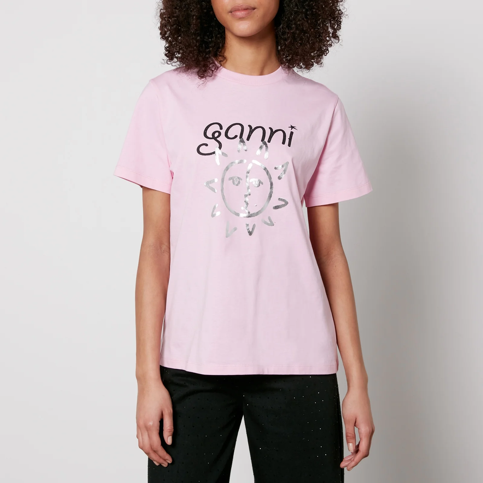 Ganni Sun Relaxed Organic Cotton T-Shirt Image 1