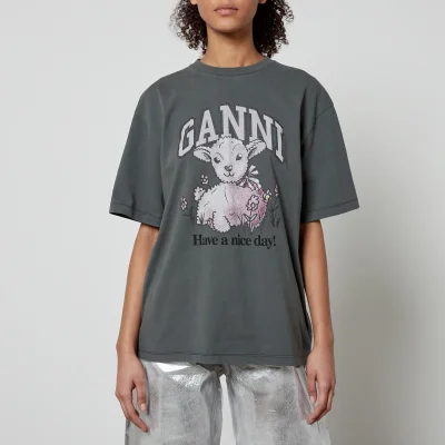 Ganni Future Lamb Cotton T-Shirt - XXS