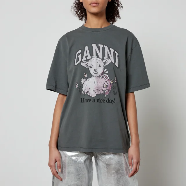 Ganni Future Lamb Cotton T-Shirt