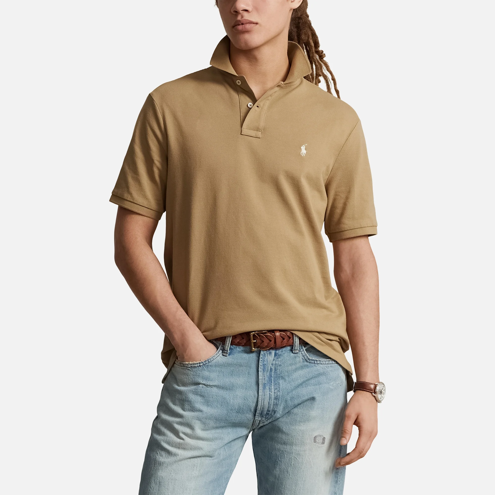 Polo Ralph Lauren Custom Slim Fit Cotton-Piqué Polo Shirt Image 1