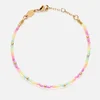 Anni Lu Neon Rainbow 18-Karat Gold-Plated Beaded Bracelet - Image 1