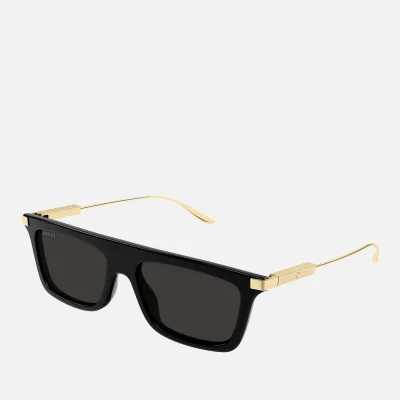 Gucci Recycled Metal and Acetate Square-Frame Sunglasses