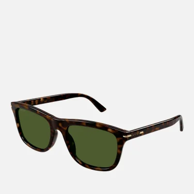 Gucci Tortoiseshell Recycled Acetate Square-Frame Sunglasses
