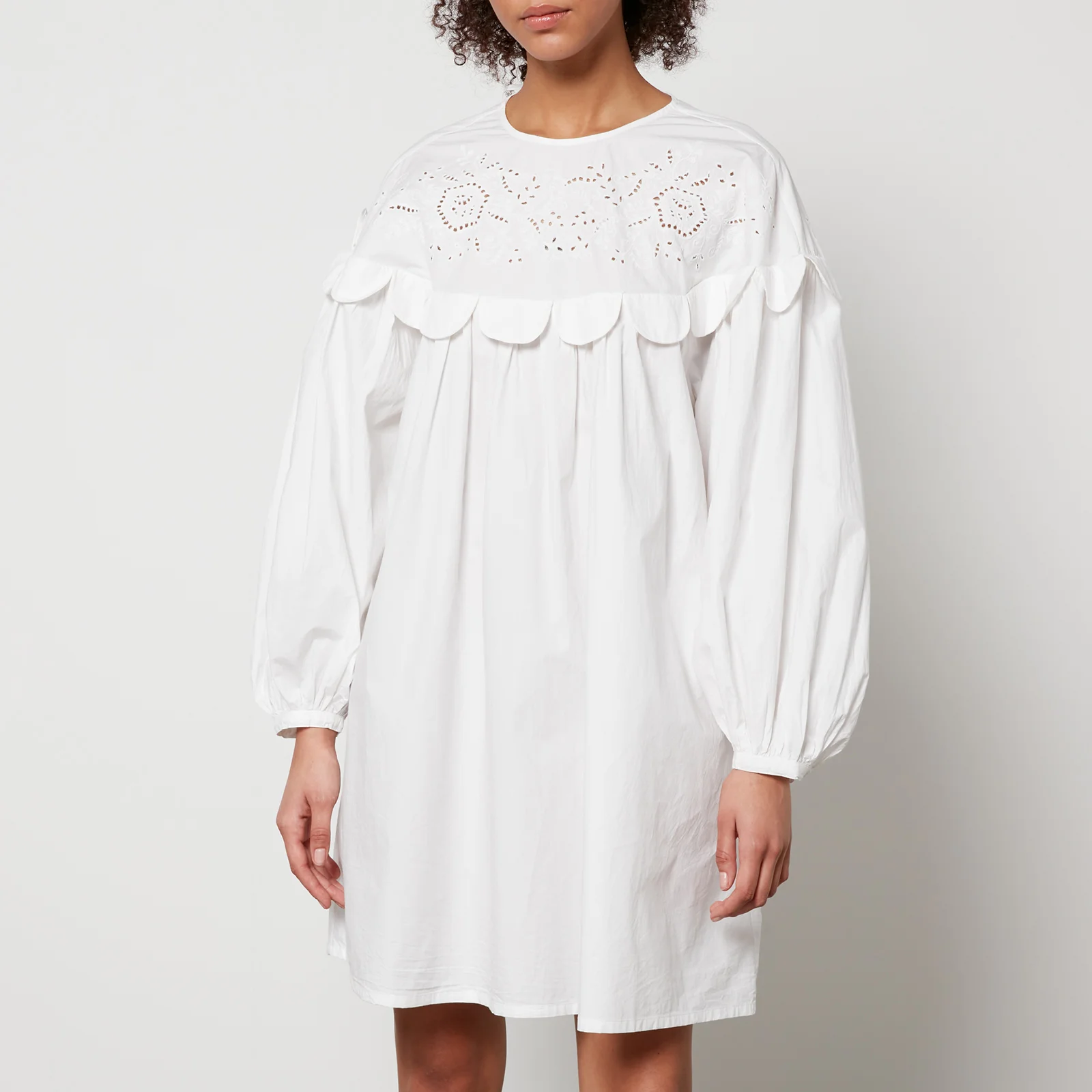 Stella Nova Broderie Anglaise Cotton-Poplin Mini Dress - DK 34/UK 8 Image 1