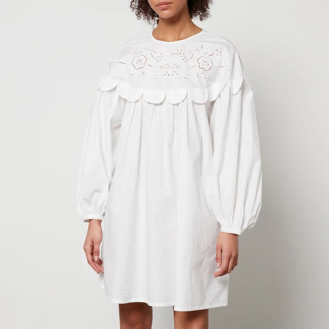 Stella Nova Broderie Anglaise Cotton-Poplin Mini Dress