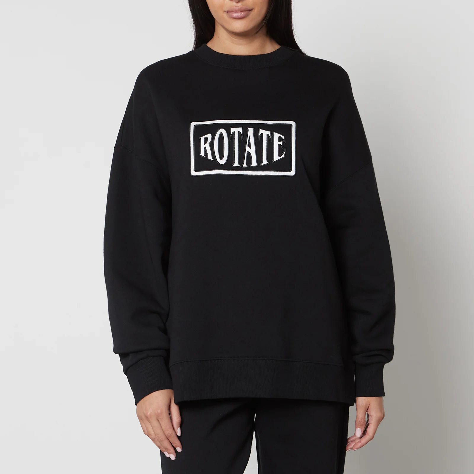 Rotate Sunday Logo-Embroidered Cotton-Jersey Sweatshirt - XS Image 1
