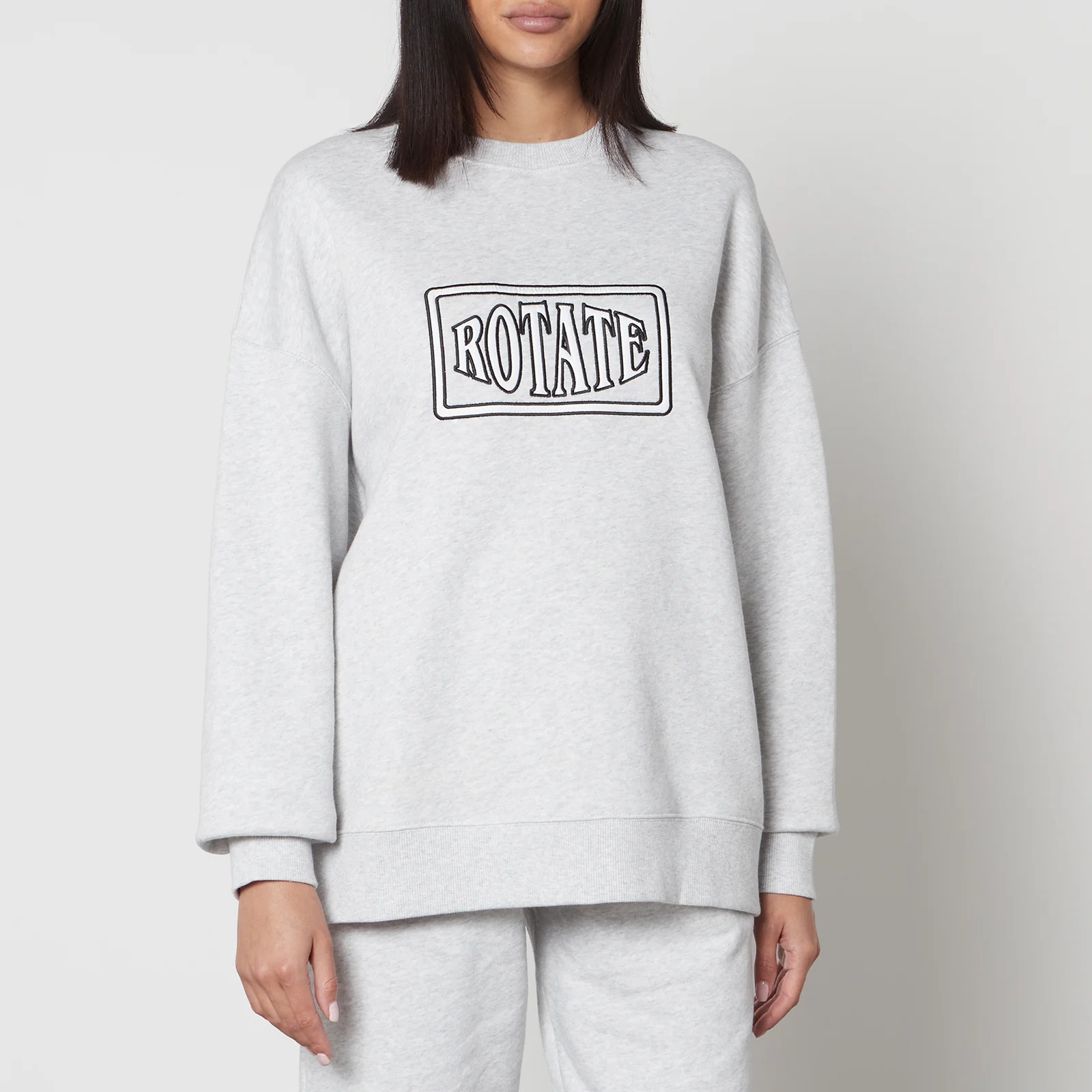 Rotate Sunday Logo-Embroidered Cotton-Jersey Sweatshirt - XS Image 1