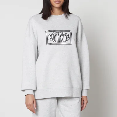Rotate Sunday Logo-Embroidered Cotton-Jersey Sweatshirt - XS