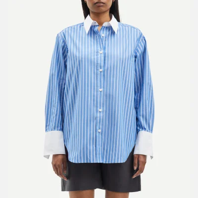 Samsøe Samsøe Salovas Striped Cotton-Poplin Shirt - XS
