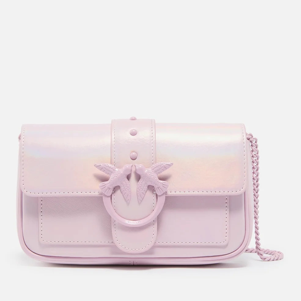 Pinko Love One Pocket Iridescent Leather Crossbody Bag Image 1