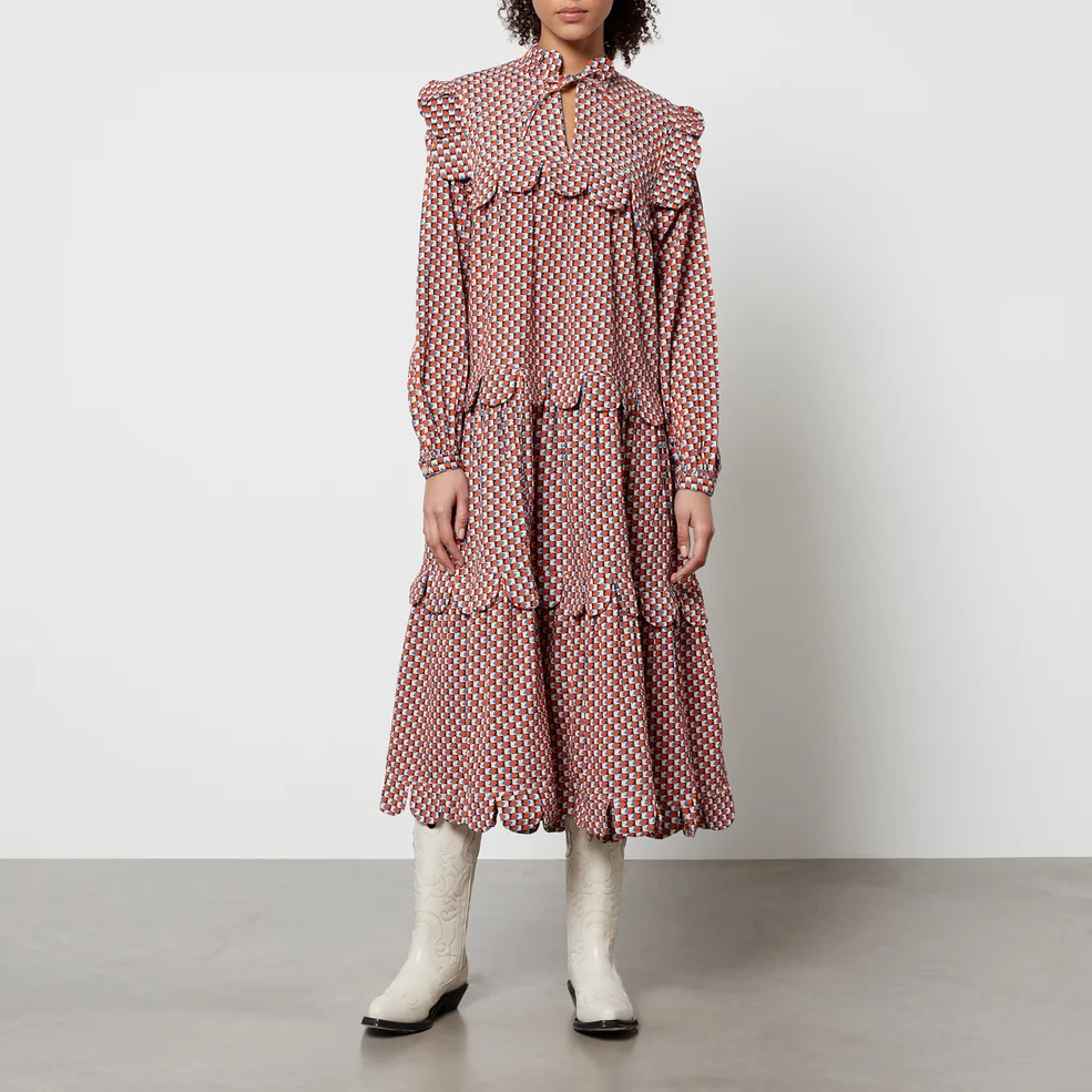 Stella Nova Loan Gingham Cotton Midi Dress - DK 36/UK 10 Image 1