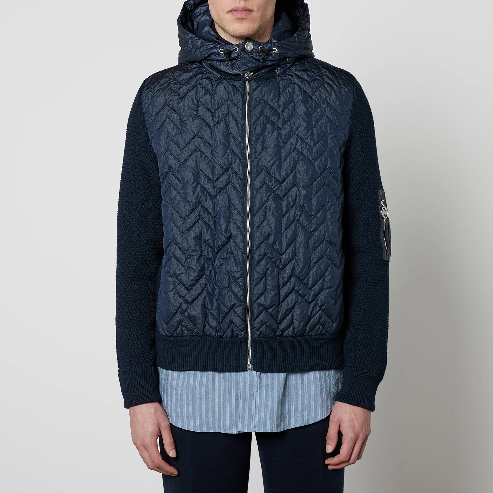 Missoni Cotton-Blend Shell and Jacquard-Knit Down Jacket - S Image 1