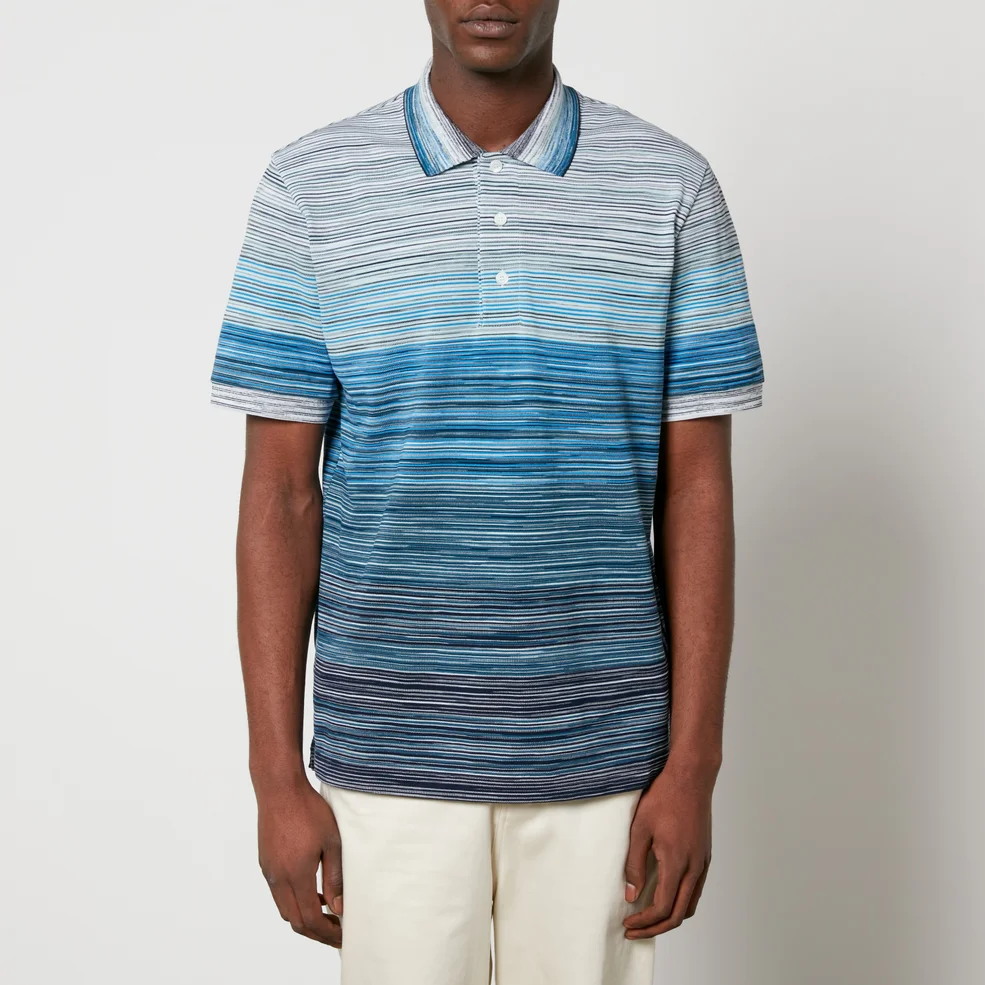 Missoni Space-Dye Cotton Polo Shirt Image 1
