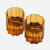 Fazeek Wave Glass - Set of 2 Amber - Image 1