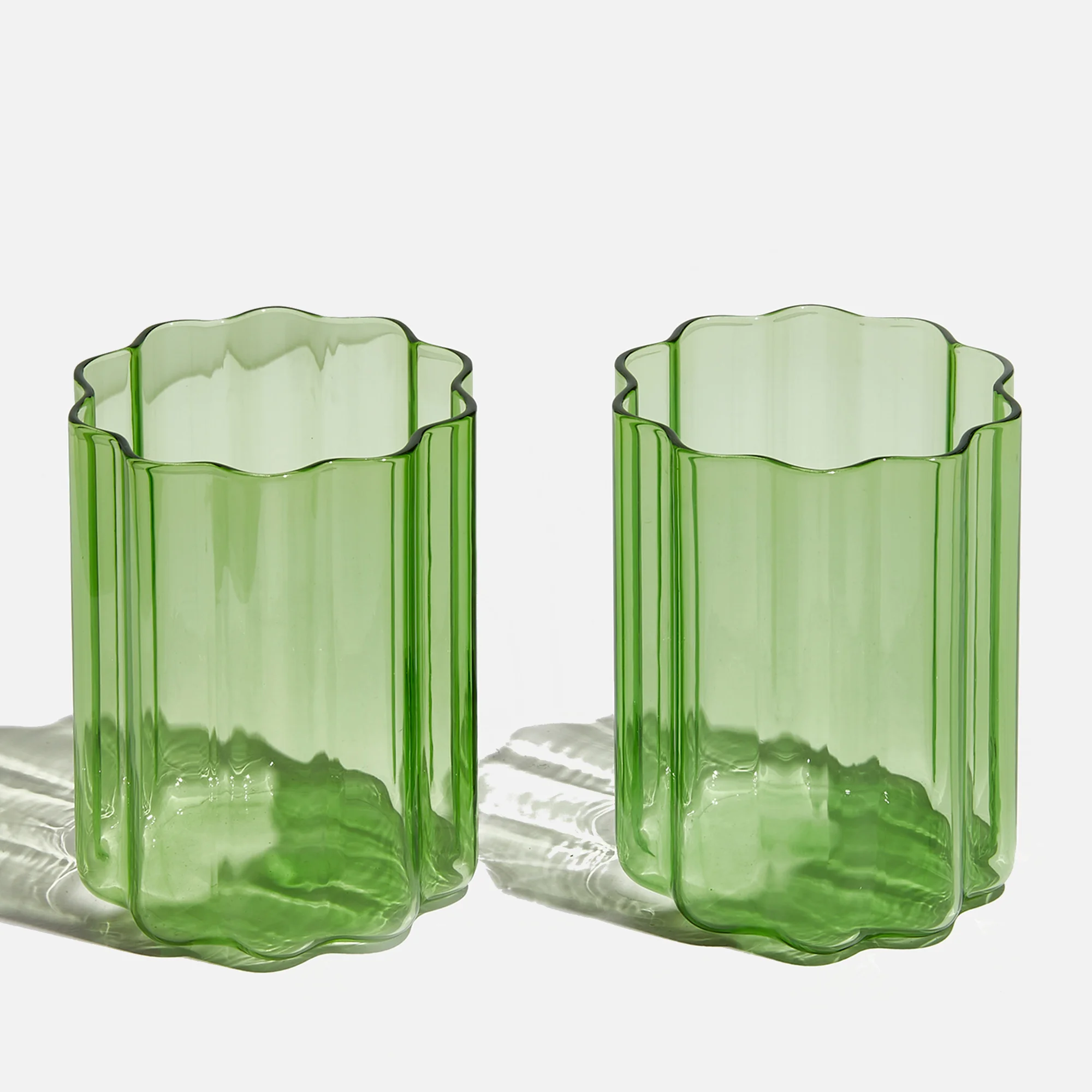 Fazeek Wave Glass - Set of 2 Green Image 1