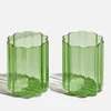 Fazeek Wave Glass - Set of 2 Green - Image 1