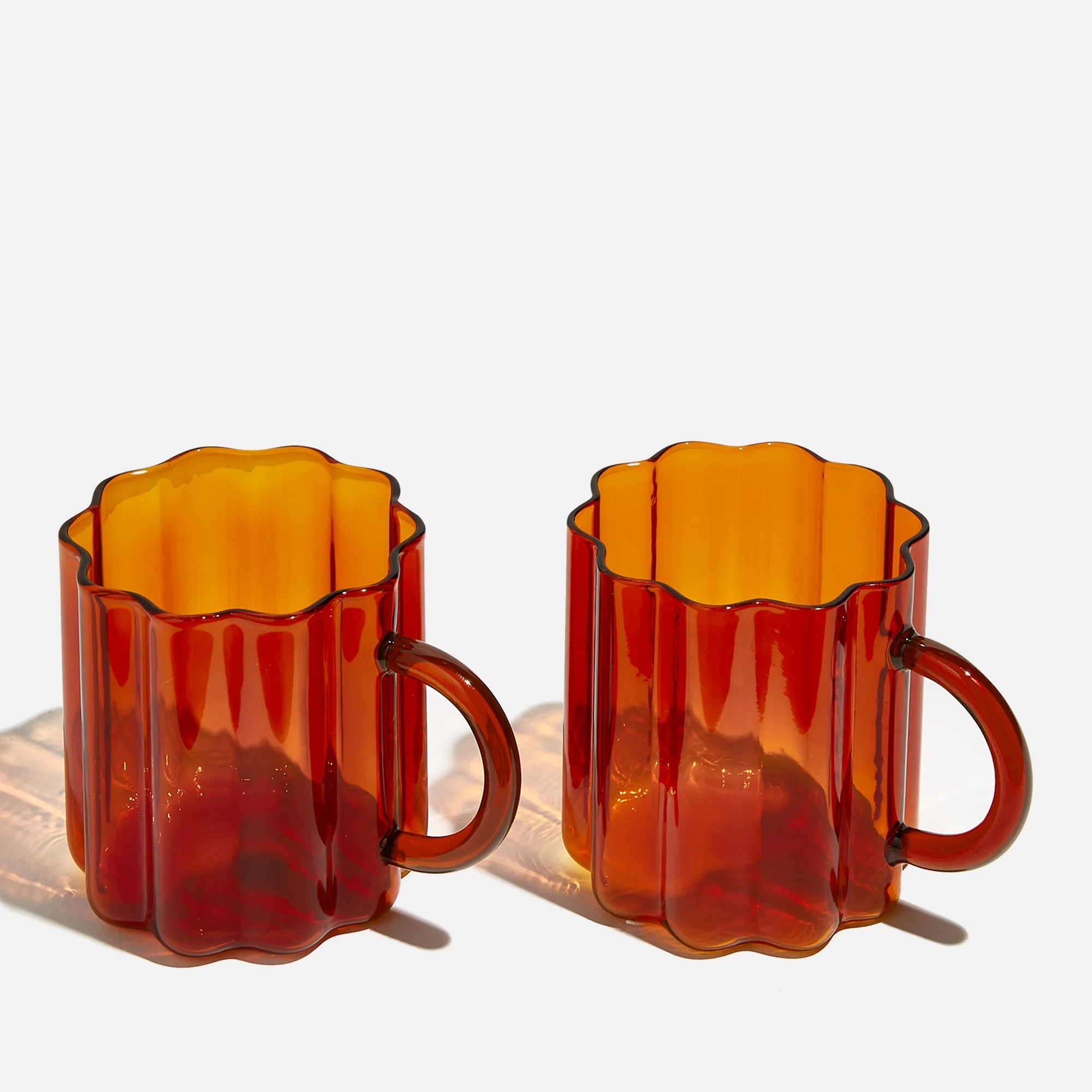 Fazeek Wave Mug - Set of 2 Amber Image 1