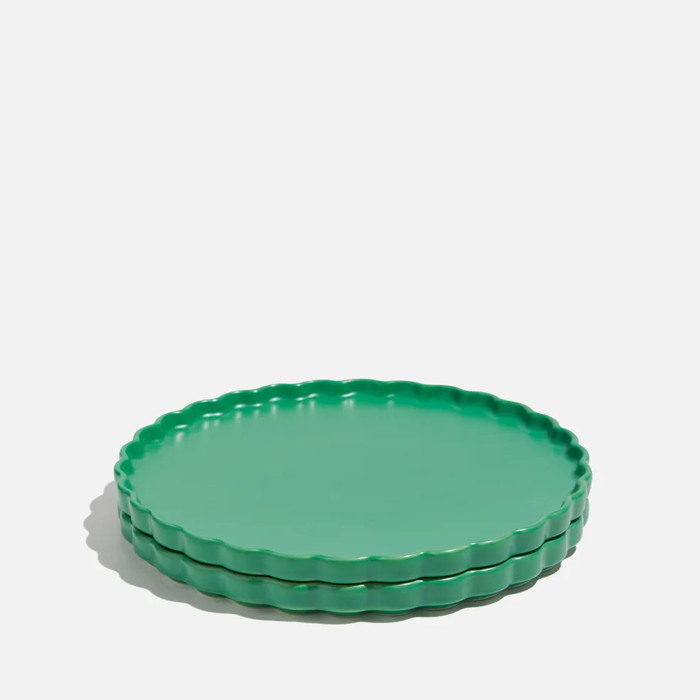 Fazeek Ceramic Side Plate - Set of 2 Forest Green Image 1