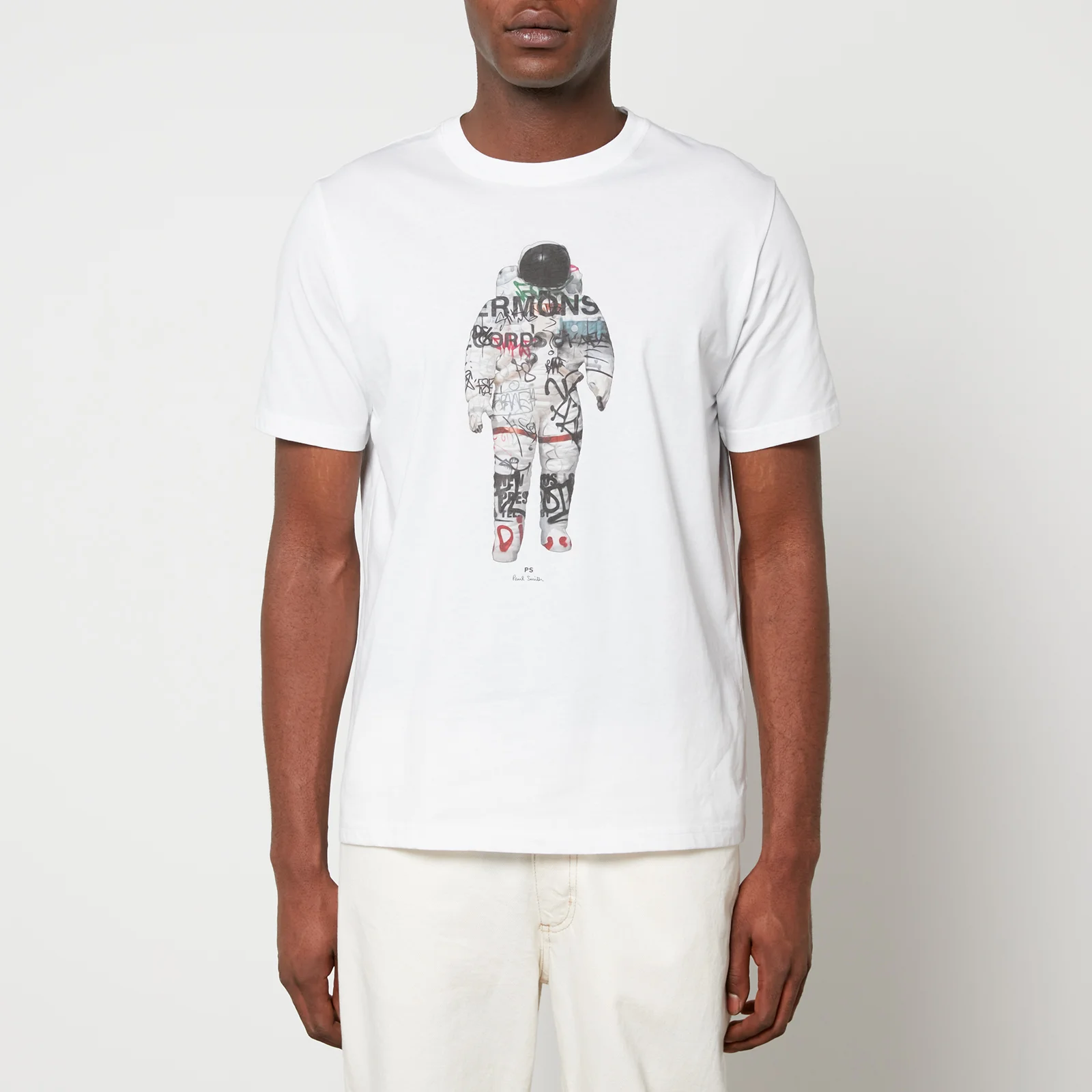 PS Paul Smith Astronaut Organic Cotton-Jersey T-Shirt Image 1