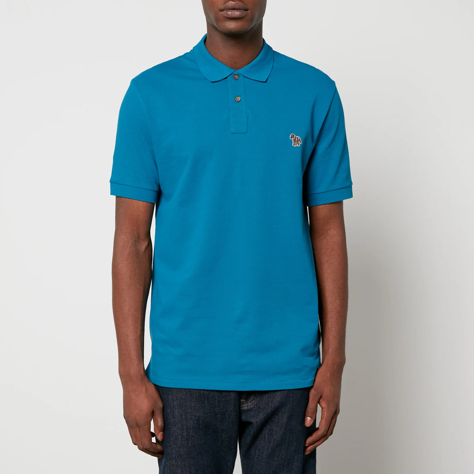 PS Paul Smith Zebra Cotton-Blend Polo Shirt Image 1