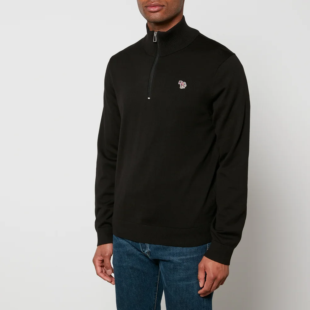 PS Paul Smith Logo-Embroidered Cotton-Blend Sweatshirt Image 1