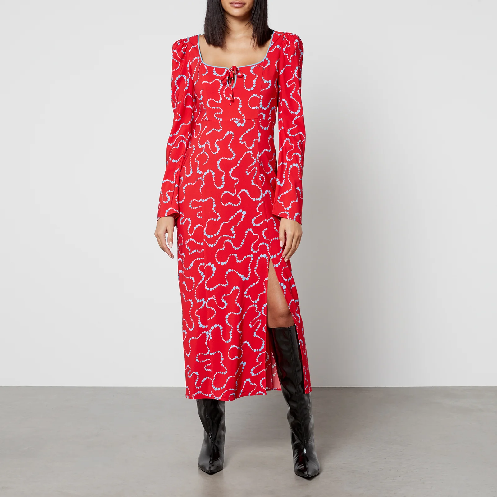 Kitri Rhonda Trail Printed Crepe Midi Dress Image 1