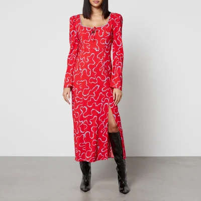 Kitri Rhonda Trail Printed Crepe Midi Dress