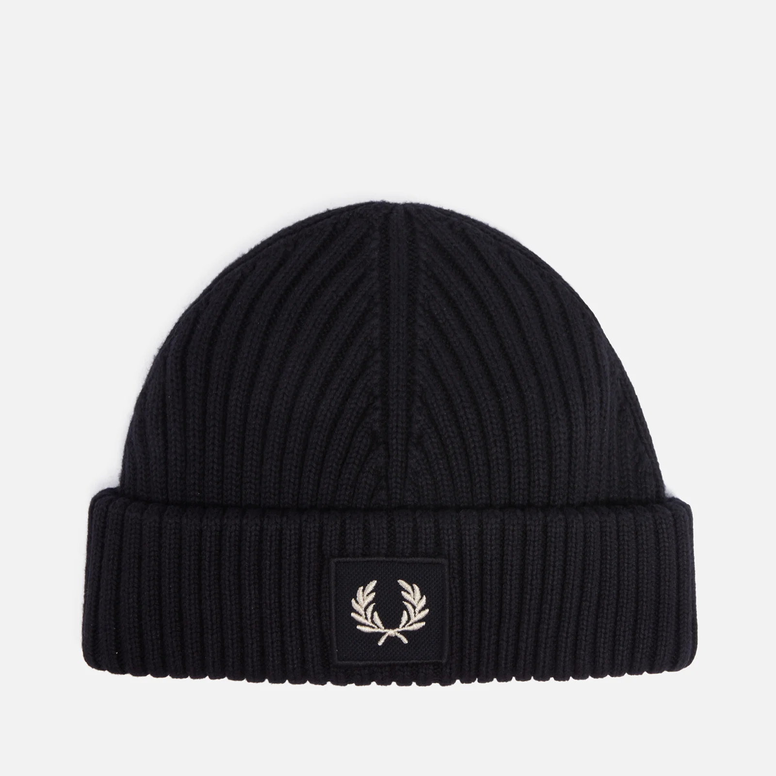 Fred Perry Logo-Appliquéd Ribbed-Knit Cotton Beanie Image 1