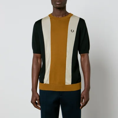 Fred Perry Fine Striped Cotton-Blend T-Shirt - S