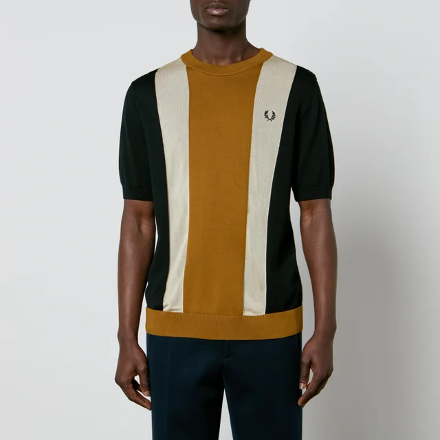 Fred Perry Fine Striped Cotton-Blend T-Shirt