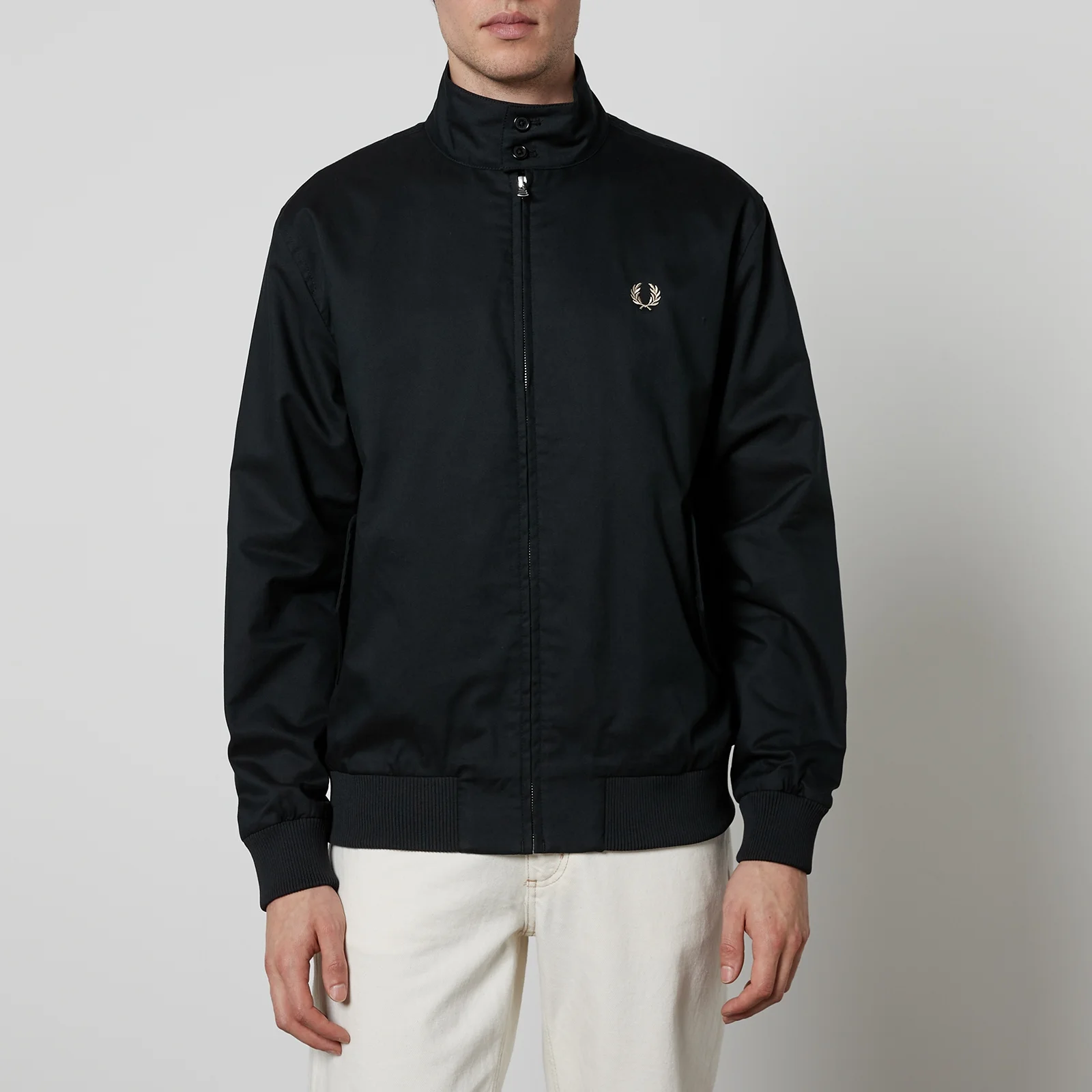 Fred Perry Cotton-Blend Twill Harrington Jacket - S Image 1
