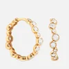 Astrid & Miyu Crystal Scatter 18-Karat Gold-Plated Hoop Earrings - Image 1